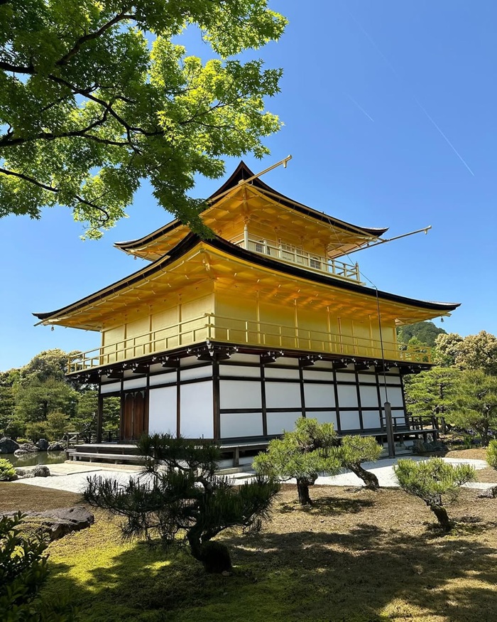 Khám phá kiến trúc ba tầng độc đáo của chùa vàng tại Kyoto. Nguồn: diegowanderlust77