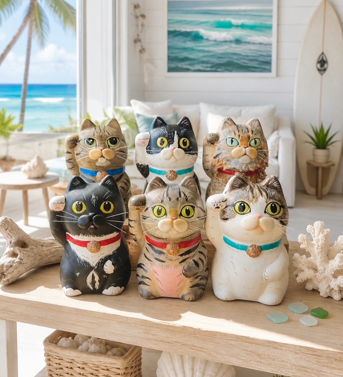 Đi Nhật Bản nên mua gì làm quà? Sắm 1 chú mèo thần tài Maneki Neko để cầu mong may mắn. Nguồn: chillwaka