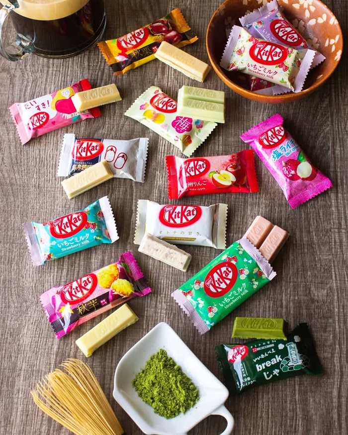 Các phiên bản KitKat nội địa Nhật Bản với hương vị độc đáo. Nguồn: photosoritdidnthappen