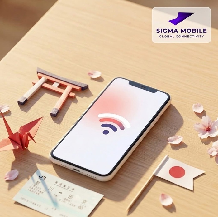 Đăng ký eSim để sử dụng Internet trong suất chuyến đi khám phá Kyoto Nhật Bản. Nguồn: sigma_mobile_esim