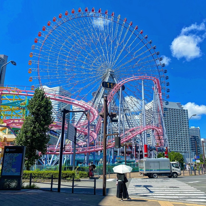 Trải nghiệm các trò chơi cảm giác mạnh tại Cosmo World Yokohama. Nguồn: tk_no_japao